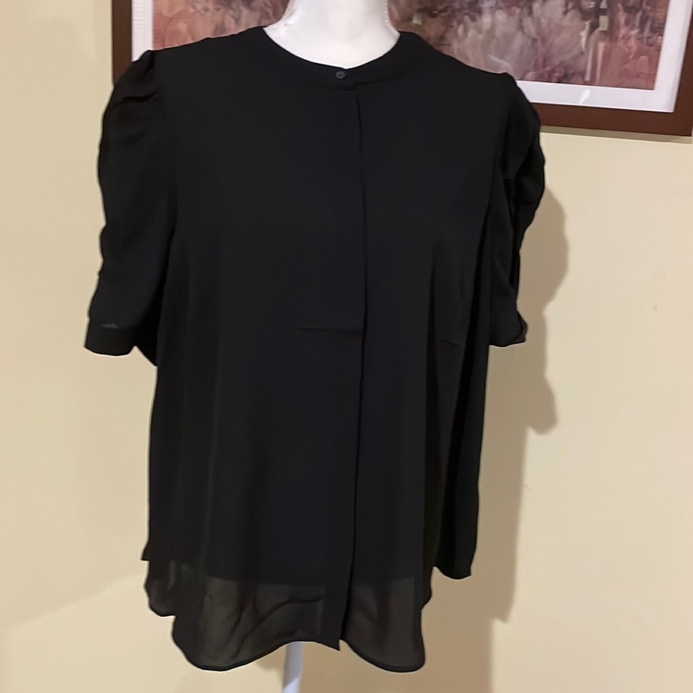 NWT Tahari woman shirred sleeves blouse.